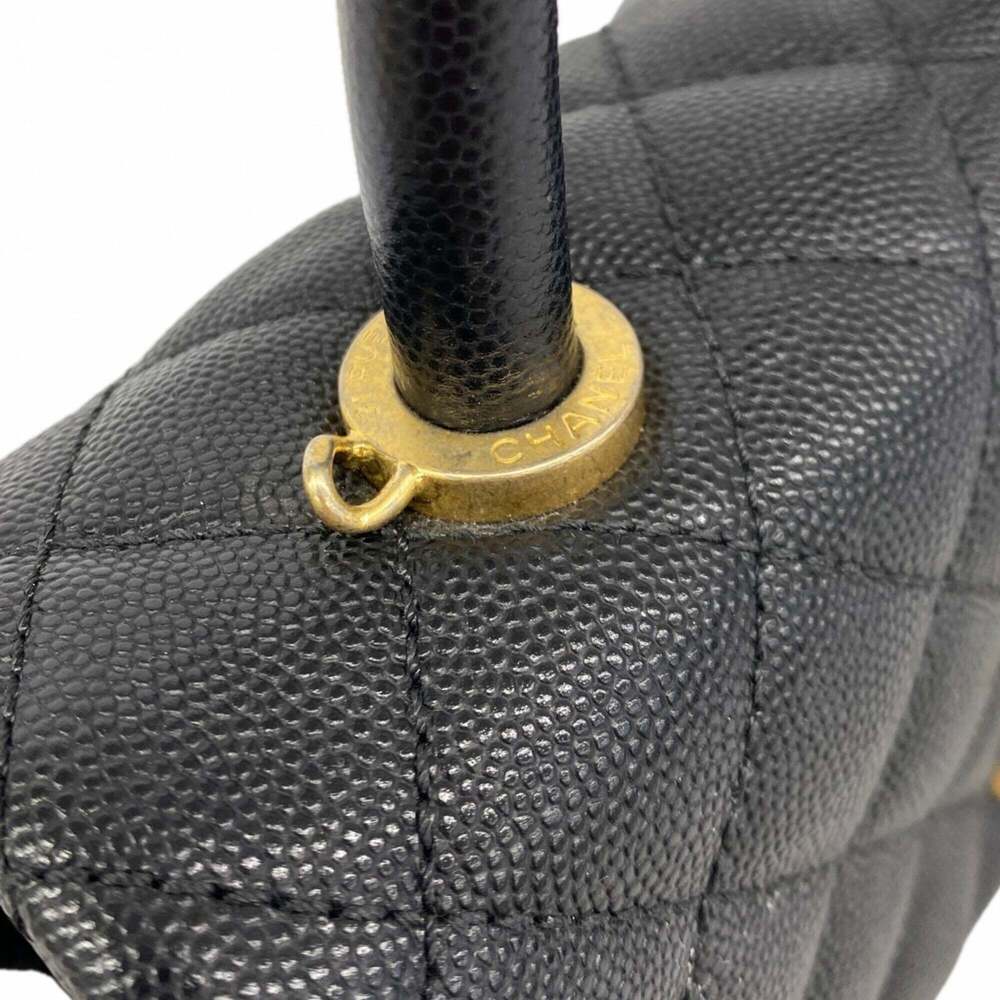 Chanel Matelassé Chain Shoulder Bag with Coco Handle, Caviar Leather, Black, ... - Picture 8 of 12